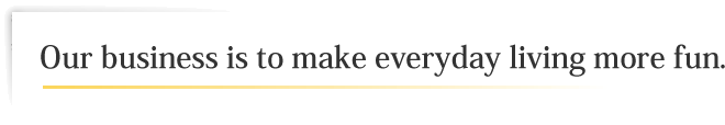 Our business is to make everyday living more fun.